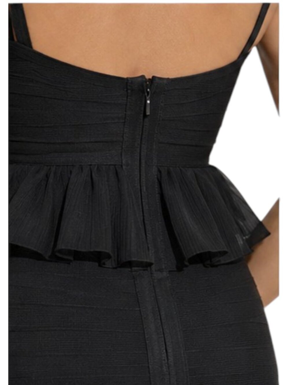 Tiered Lace Spliced Sheer Evening Gown Boutique Ruffle Bandage Maxi Dress S & L - Picture 7 of 10